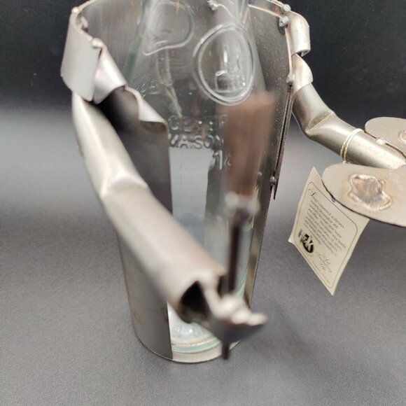 Wine Bottle Holder H&K Steel Sculpture Barbeque Cowboy & Shot Glass Holster - Picture 11 of 15